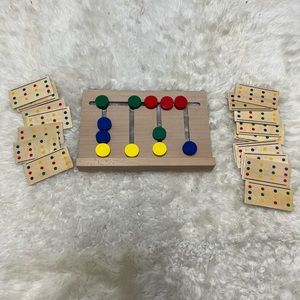 New - Four-Color Pattern Game, Educational Game, Wooden Toys Toddler Preschool